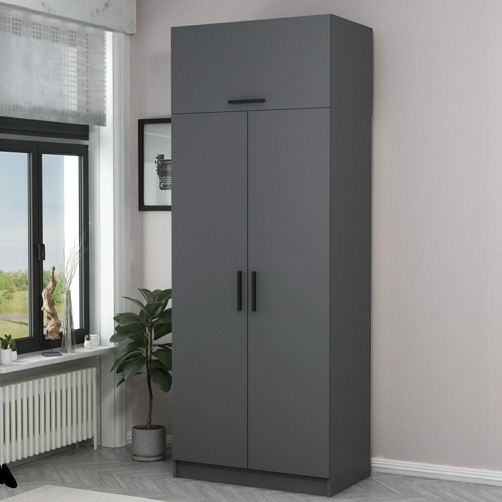 Hanah Home Ormar Kale-2230, 90x255x52 cm, Antracit