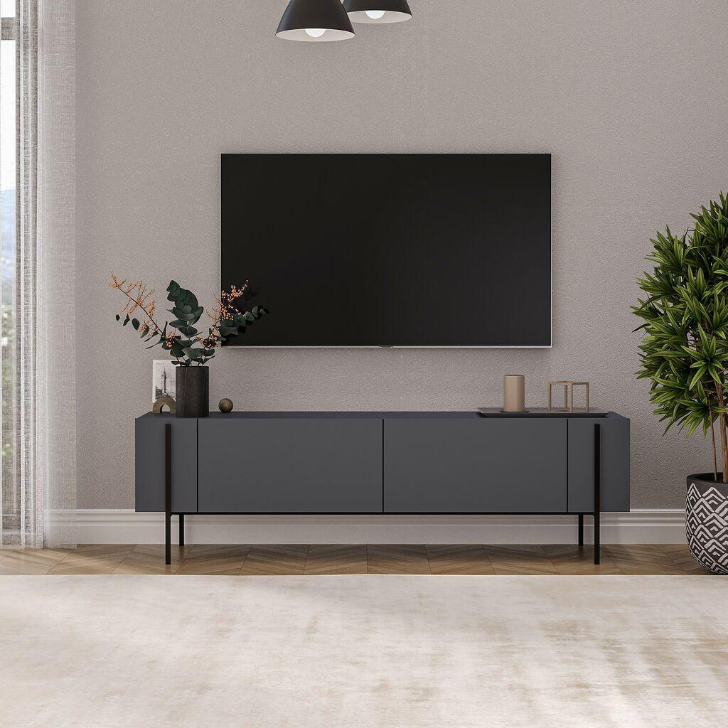 Hanah Home TV komoda Herman, 160x45,6x31,4 cm, Antracit