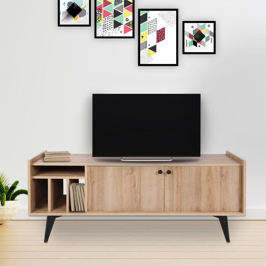 Hanah Home TV komoda Astana, 150x40x62 cm, Hrast-crna