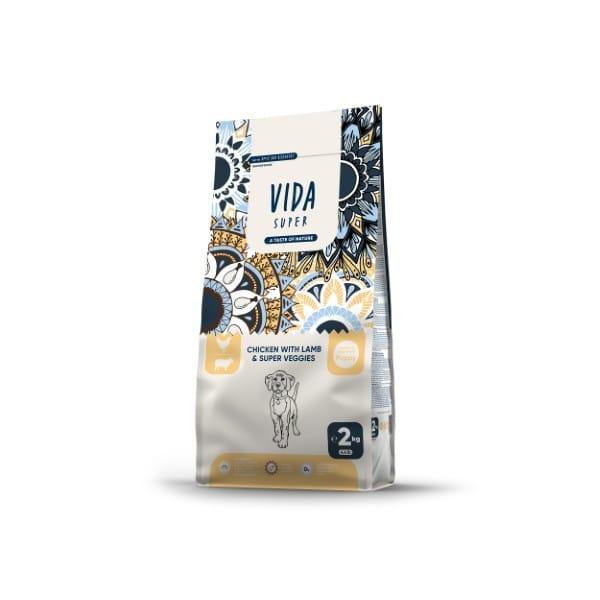 VIDA SUPER Suha hrana za štence srednjih i velikih rasa, gravidne kuje ili kuje u laktaciji od piletine sa jagnjetinom i super veggies, 2 kg
