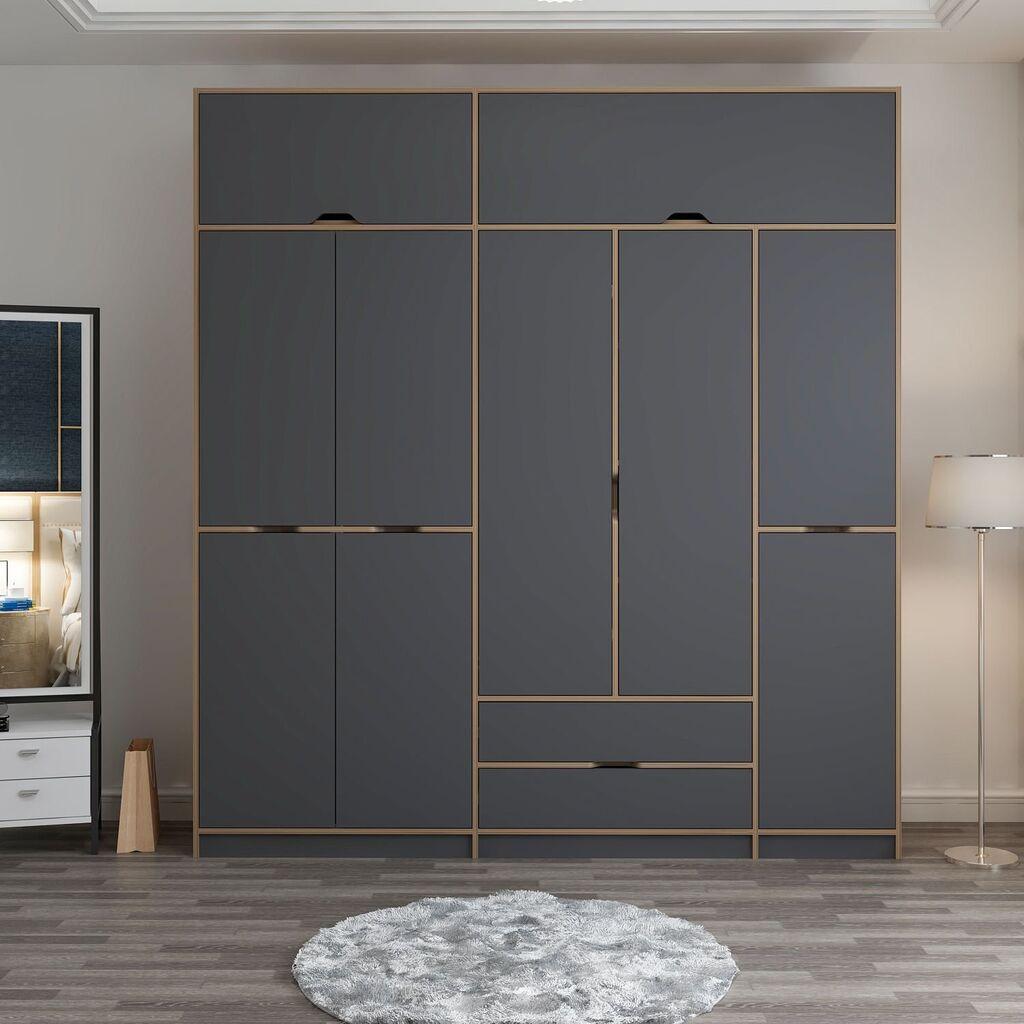 Hanah Home Ormar Elina-8909, 232x253x52 cm, Antracit