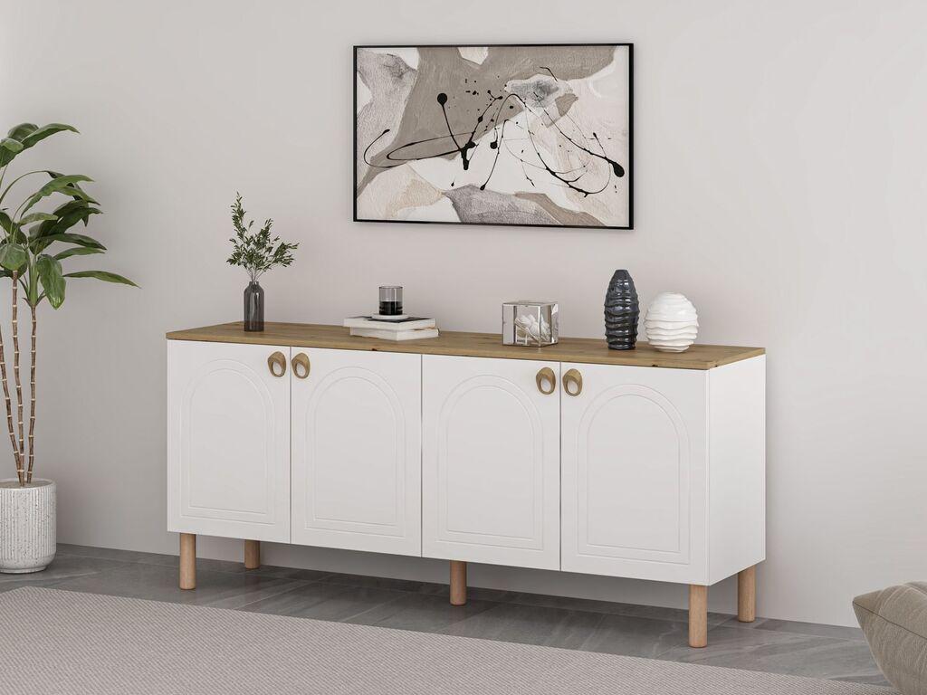 Hanah Kućna konzola Lotus, 180x81x45 cm, Bijela