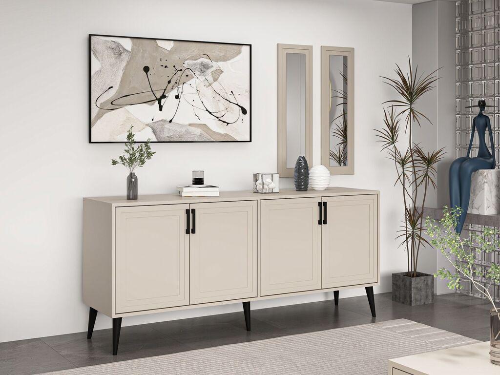 Hanah Home Console Prime ogledalo, 180x81x45 cm, krem