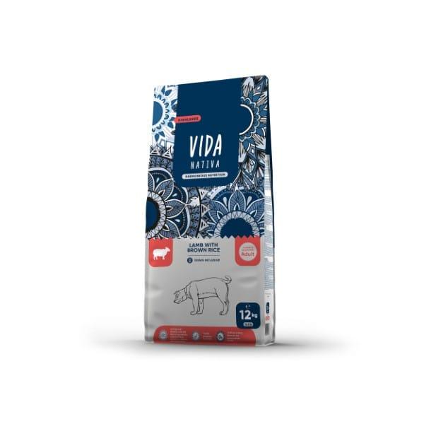 VIDA NATIVA Suha hrana za odrasle pse srednjih i velikih rasa od jagnjetine sa integralnim pirinčem, 12 kg