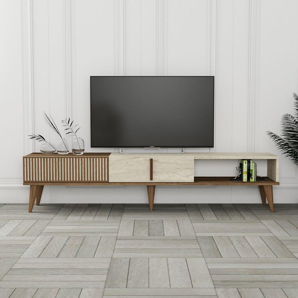 Hanah Home TV komoda Milan, 180x40x35 cm, smeđe-siva
