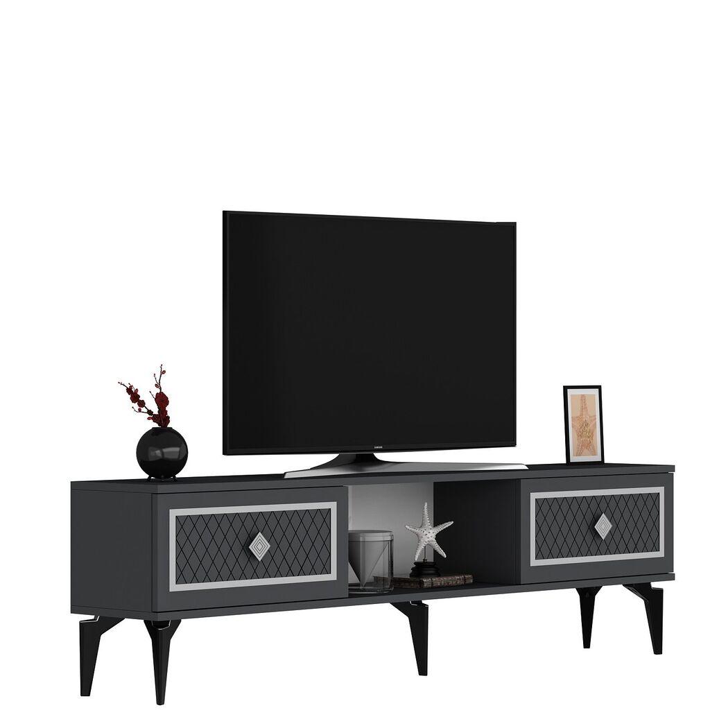 Hanah Home TV komoda Herry, 150x44,6x29,6 cm, antracit-srebrna
