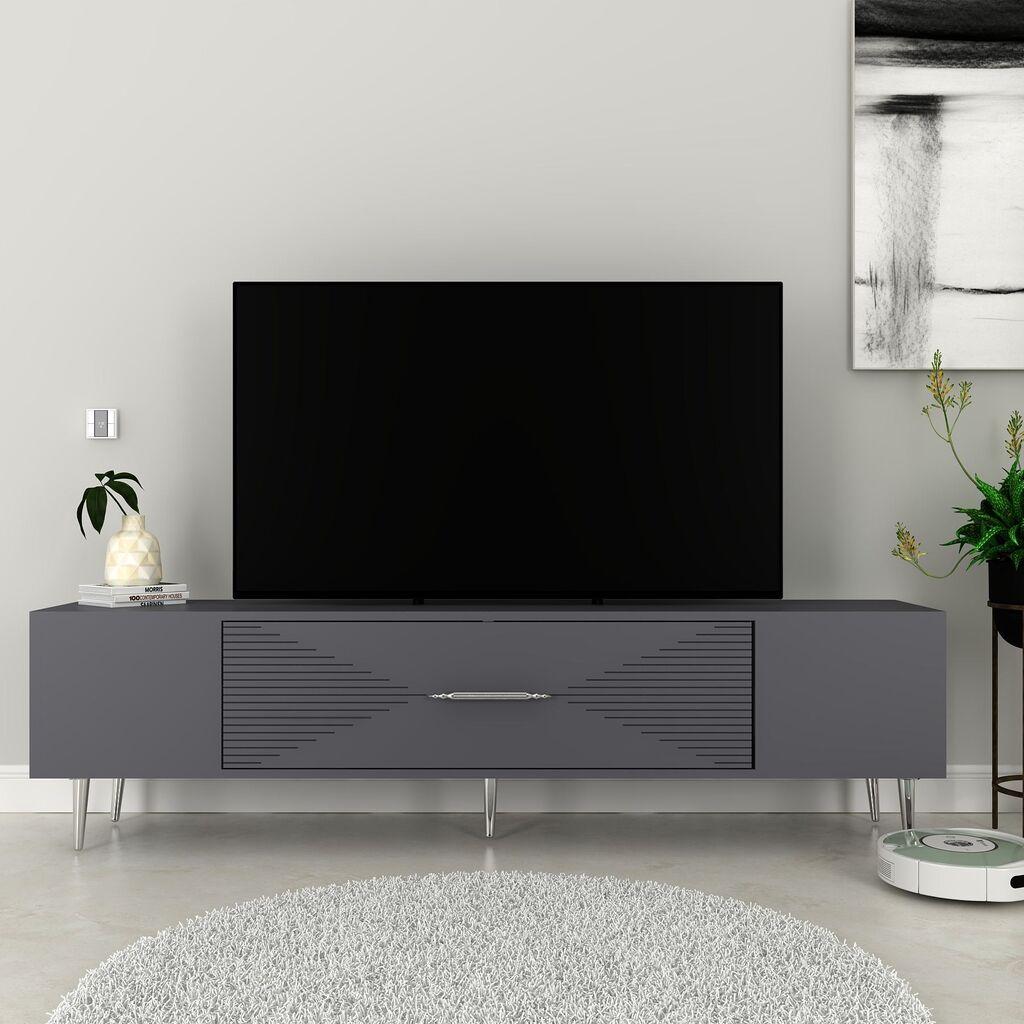Hanah Home TV komoda Dekol1, 150x48,2x29,6 cm, siva