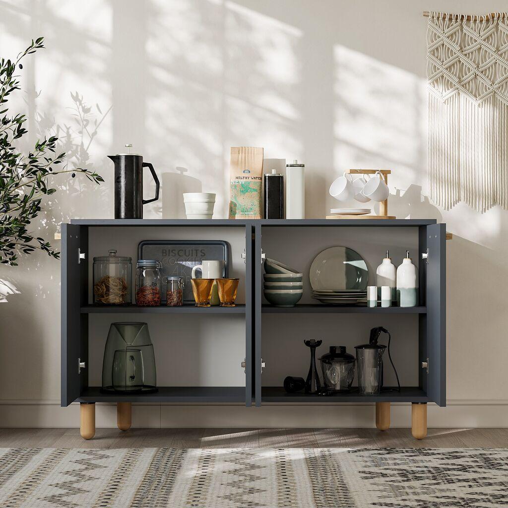 Hanah Kućna konzola Venecija, 120x73,6x29,6 cm, Antracit