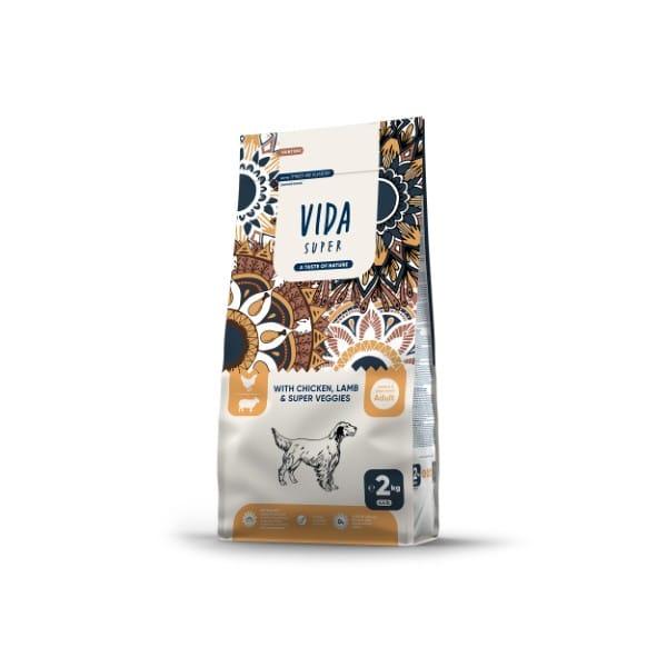 VIDA SUPER HUNTING Suha hrana za odrasle pse srednjih i velikih rasa sa piletinom, jagnjetinom i super veggies, 2 kg