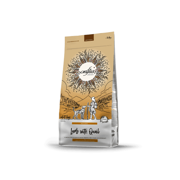 Craftia Natura Hrana za odrasle pse srednjih i velikih rasa, Jagnejtina sa prepelicom 2 kg