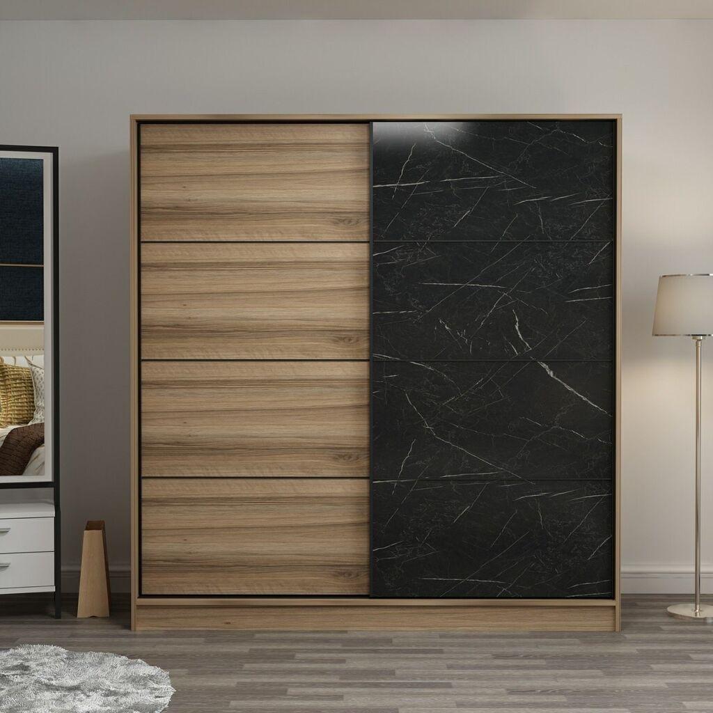 Hanah Home Ormar Kale-3177, 180x190x52 cm, Smeđe-crni