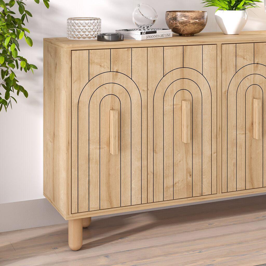 Hanah Home Konzola Tiger, 120x73,6x29,6 cm, Hrast