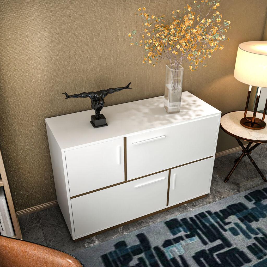 Hanah Kućna konzola Mares, 120x81,6x45 cm, Bijelo-orah