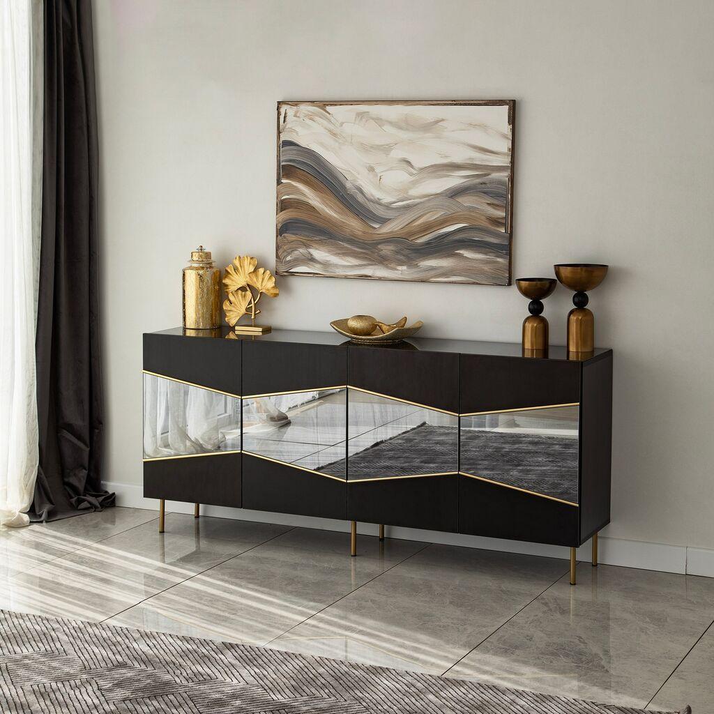 Hanah Kućna konzola Nice, 180x80x40 cm, Crna