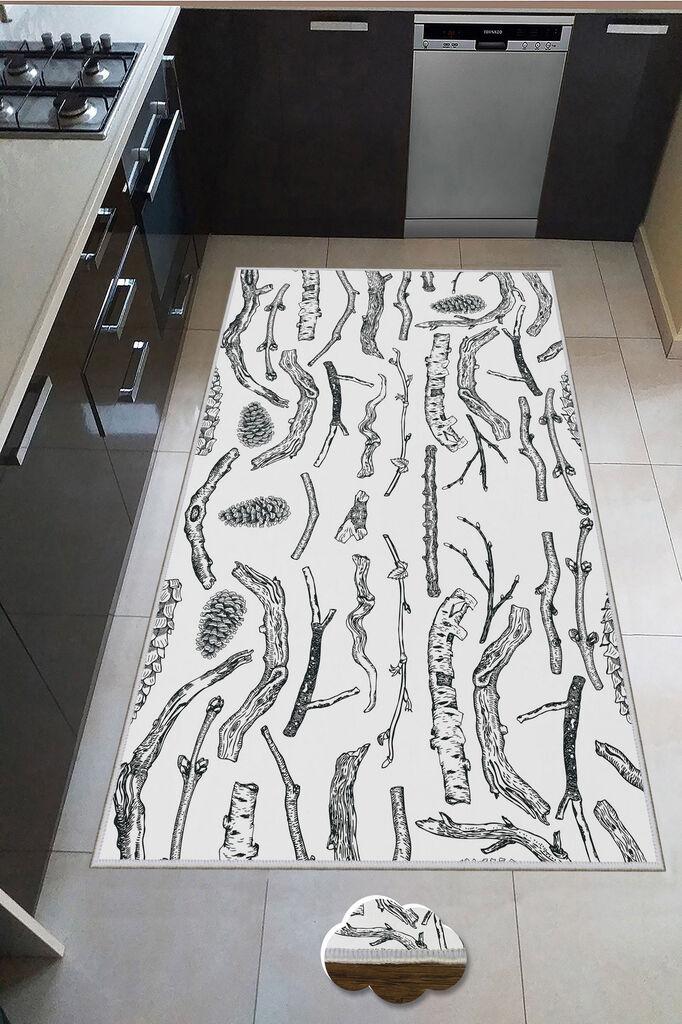 Conceptum Hypnose Tepih Wookece222, 100x200 cm, Bijelo-crni