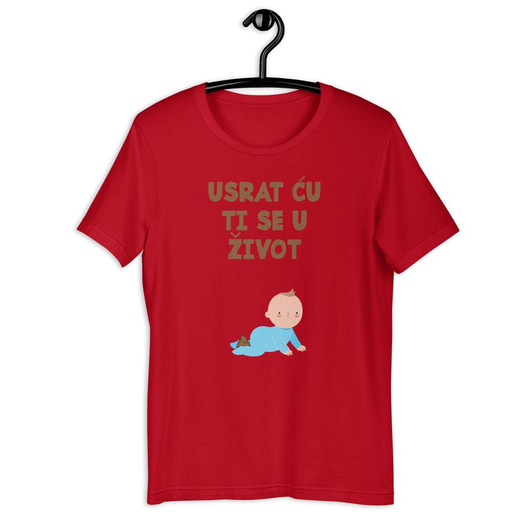 Goatees Muška majica Usrat Ću Ti Se U Život, Crvena