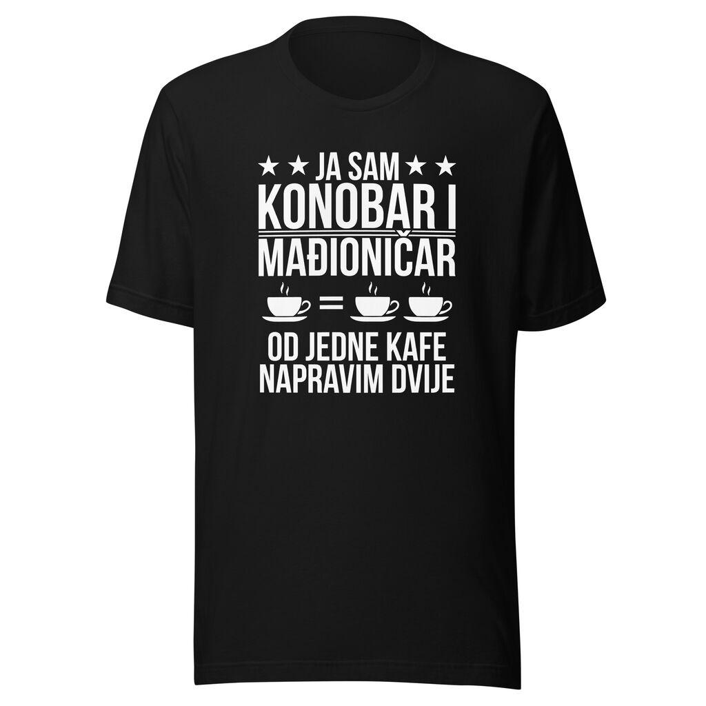 Goatees Ženska majica Ja Sam Konobar I Mađioničar, Crna