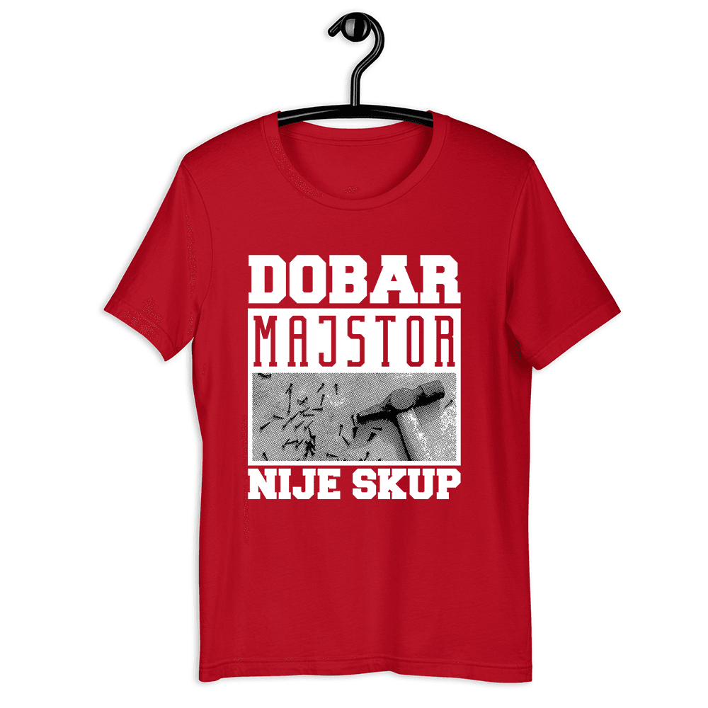 Goatees Muška majica Dobar Majstor nije skup, Crvena