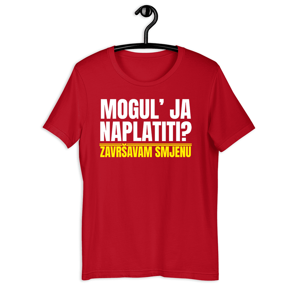 Goatees Muška majica Mogul ja naplatiti - završavam smjenu, Crvena
