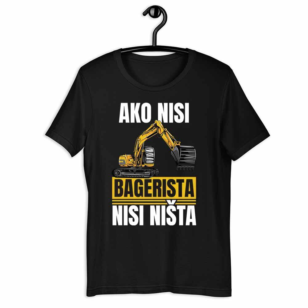 Goatees Muška majica Ako nisi bagerista nisi ništa, Crna