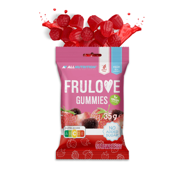 Allnutrition Gumene bombone Frulove, Jagoda, 35g