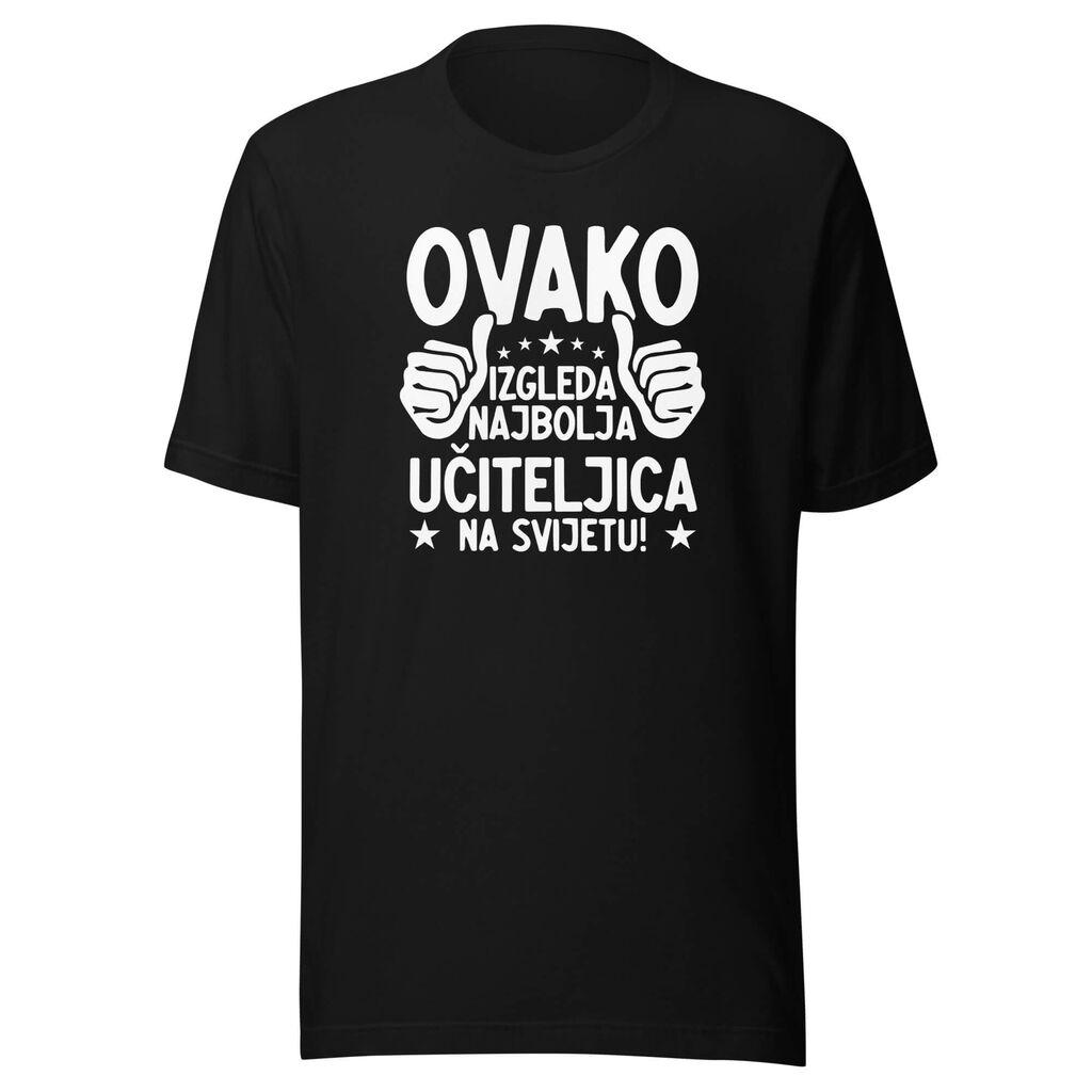 Goatees Ženska majica Ovako izgleda najbolja učiteljica na svijetu, Crna