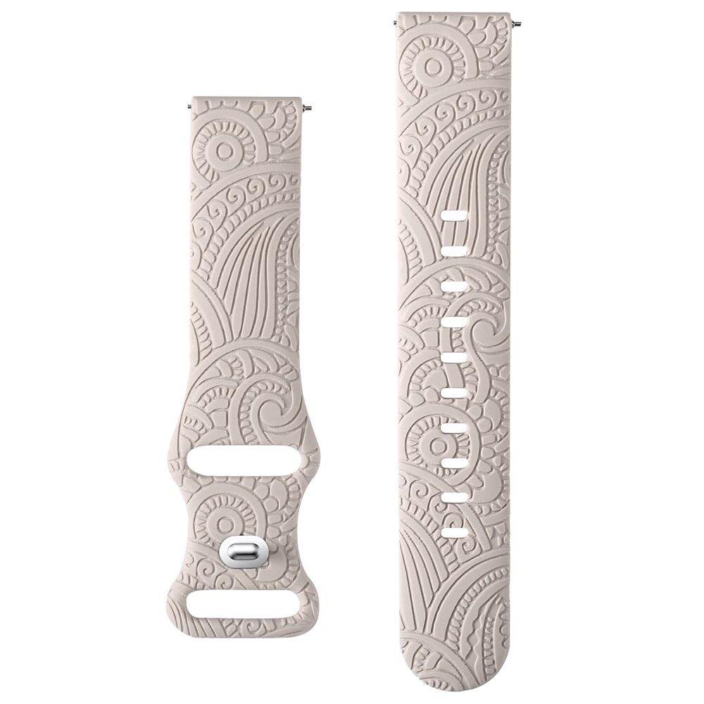 Silikonska narukvica za pametni sat, Carven Pattern, 20mm, Starlight