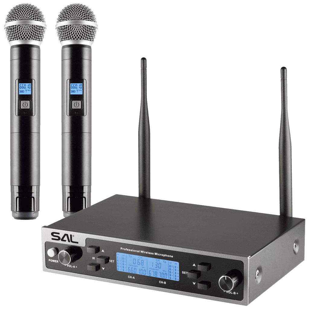 SAL Bežični set MVN610, 2 Bežična mikrofona i prijemnik, Crni