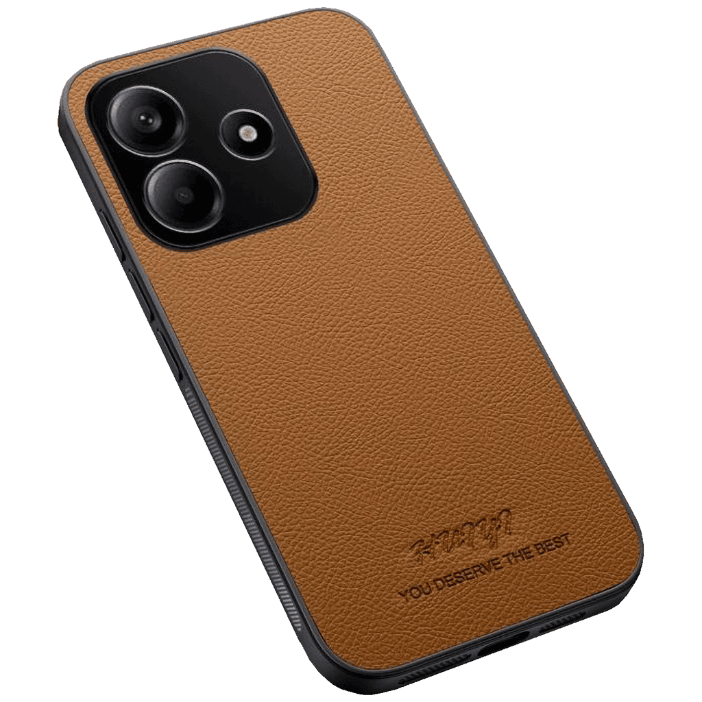 NN-Su Maska za Redmi Note 14 5G, TPU + koža, Smeđa