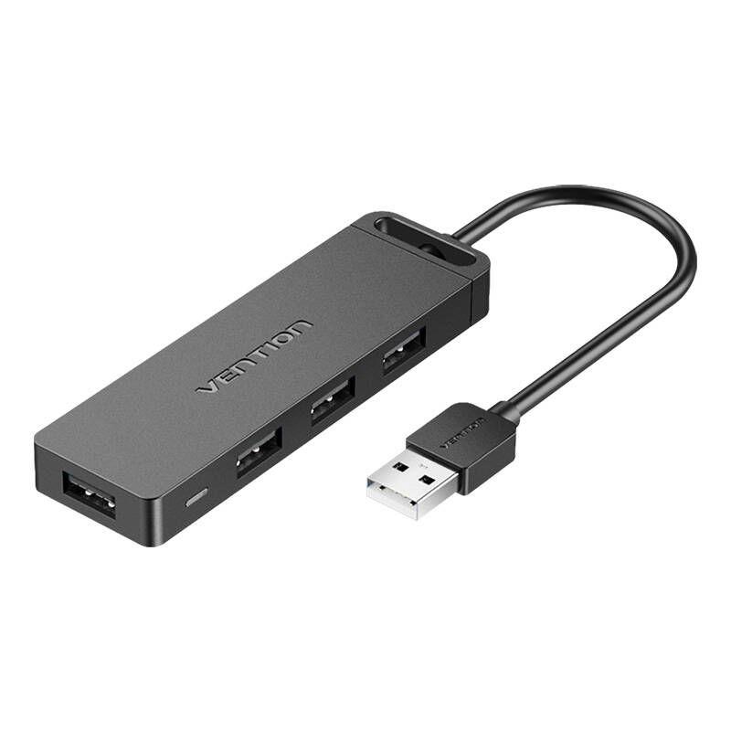Vention USB Hub sa naponskim adapterom, 2.0, 4 Porta Hub, 1m, Crni