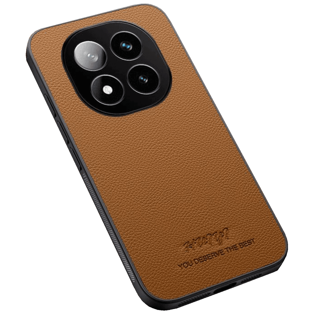 NN-Su Maska za Redmi Note 14 Pro 5G, TPU + koža, Smeđa