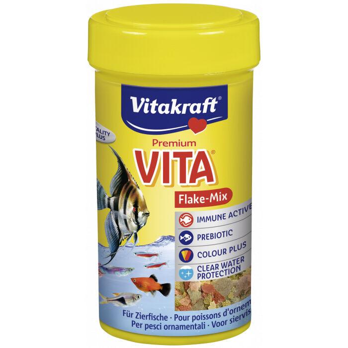 Vitakraft Vita Flakes, Hrana za vitalne ribe, 100 ml