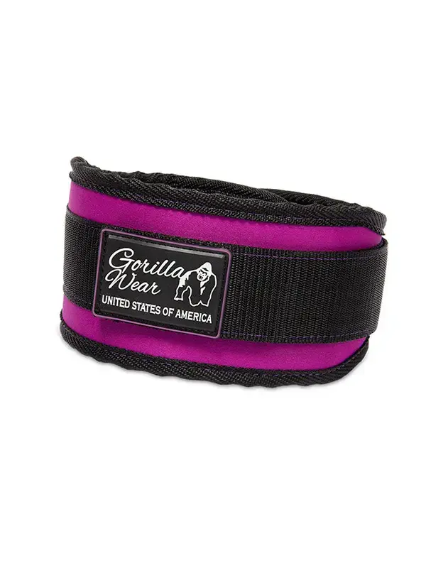 Gorilla Wear Ženski Pojas za Dizanje Tegova - Širina 10cm - Crnojubičasti