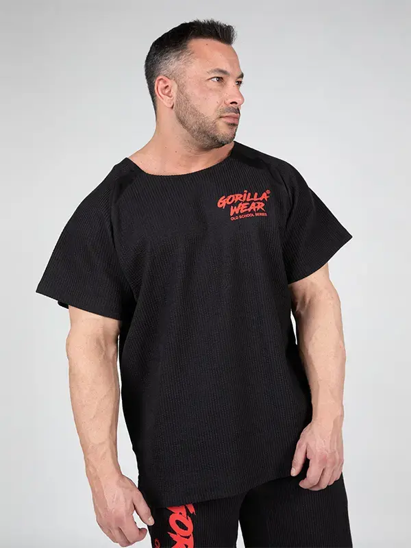 Gorilla Wear AUGUSTINE Old School Trening Top - Crno/Crveni