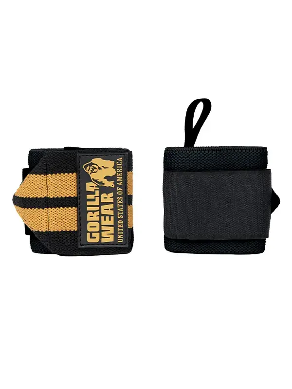 Gorilla Wear STEZNICI za Zglobove PRO - Crno/Zlatni