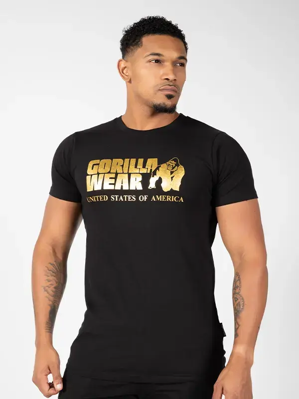 Gorilla Wear CLASSIC Majica - Crno/Zlatna
