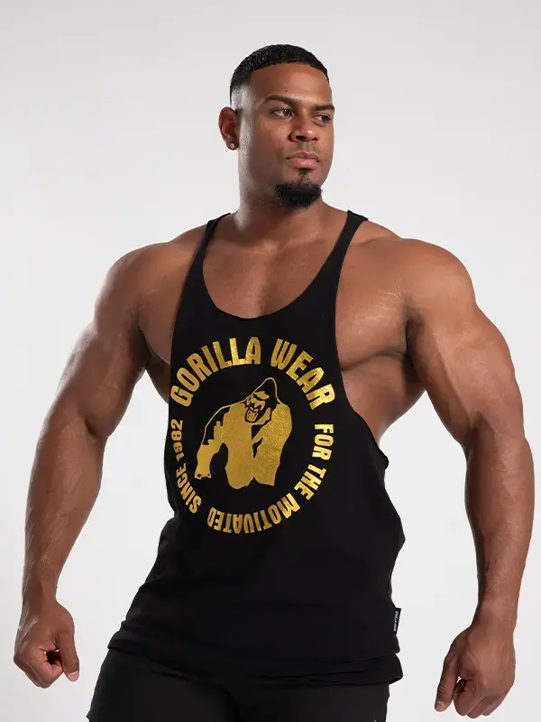 Gorilla Wear MELROSE Stringer Majica - Crno/Zlatna