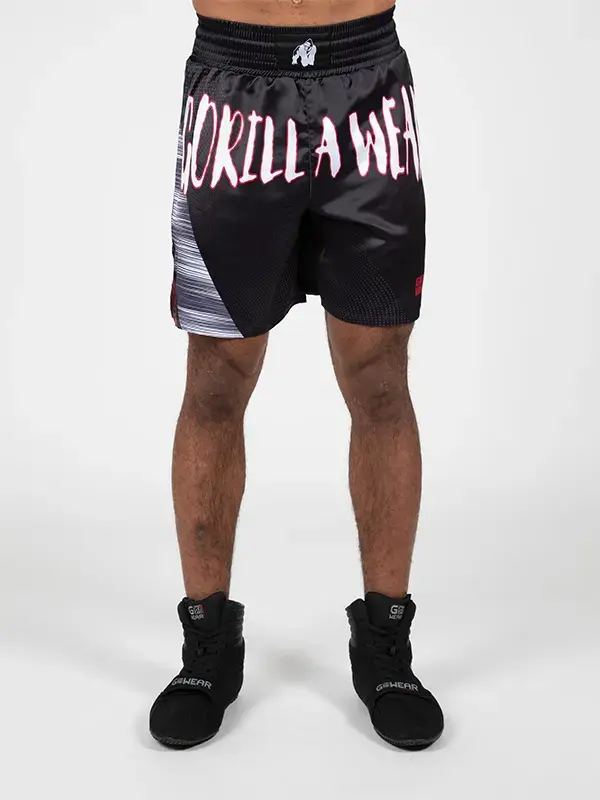 Gorilla Wear CLAYTON Bokserski Šorc - Crno/Crveni
