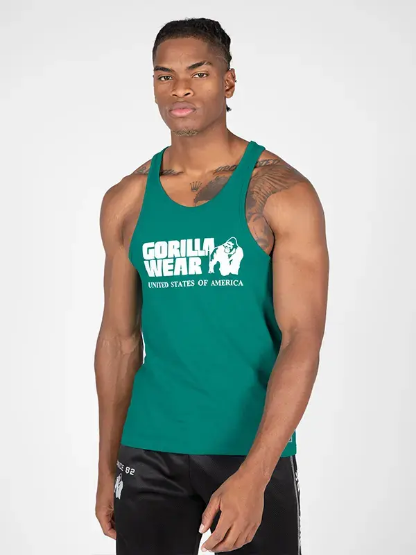 Gorilla Wear CLASSIC Tank Top - Zelenoplava