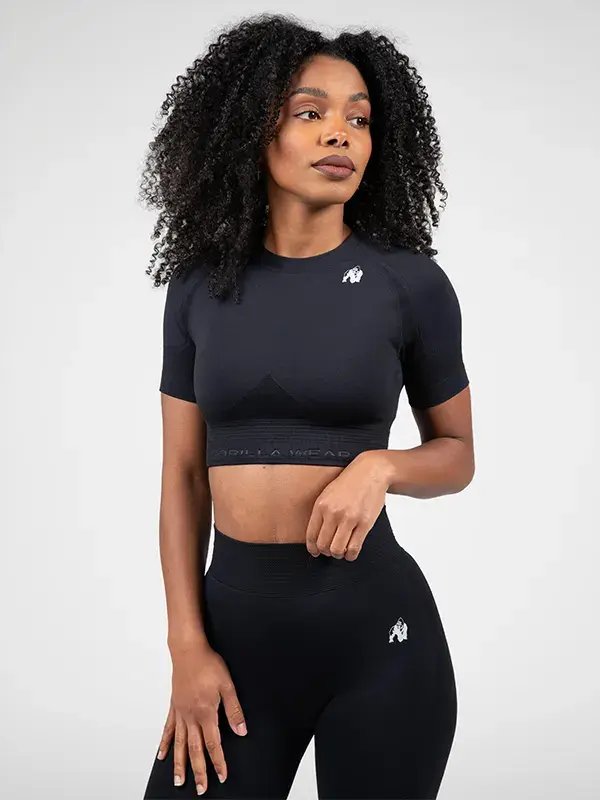 Gorilla Wear WHITNEY Bešavna Kratka Majica - Crna