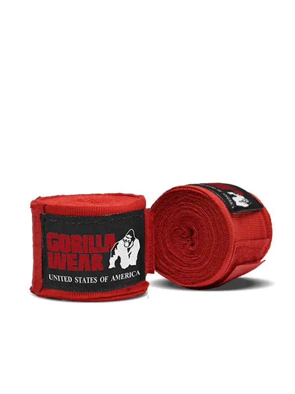Gorilla Wear Bokserske Bandaže - 400cm - Crvena