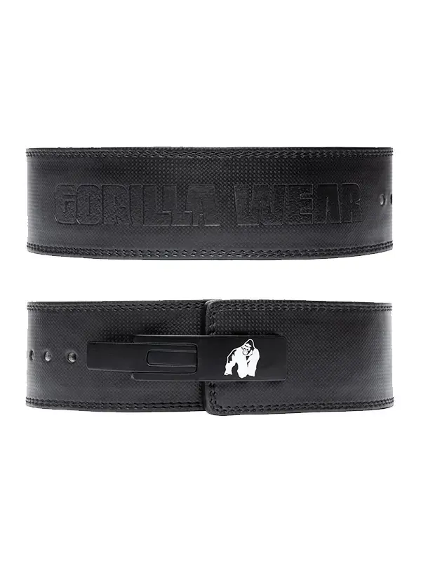 Gorilla Wear Karbon KOŽNI Pojas sa Kopčom / Polugom - Širina 10cm - Crni