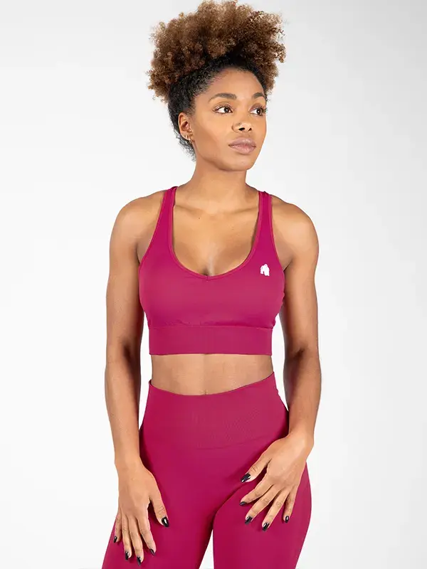 Gorilla Wear HILTON Bešavni Sportski Top – Pink Crveni