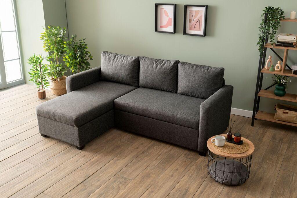 Atelier del Sofa Corner granitura Kado, tamno siva