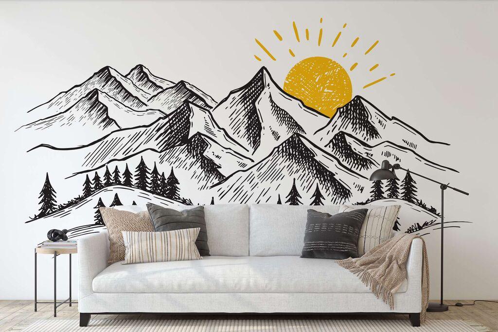 Wallity Tapeta za zid MDK-00110, 100x100 cm, Šarena