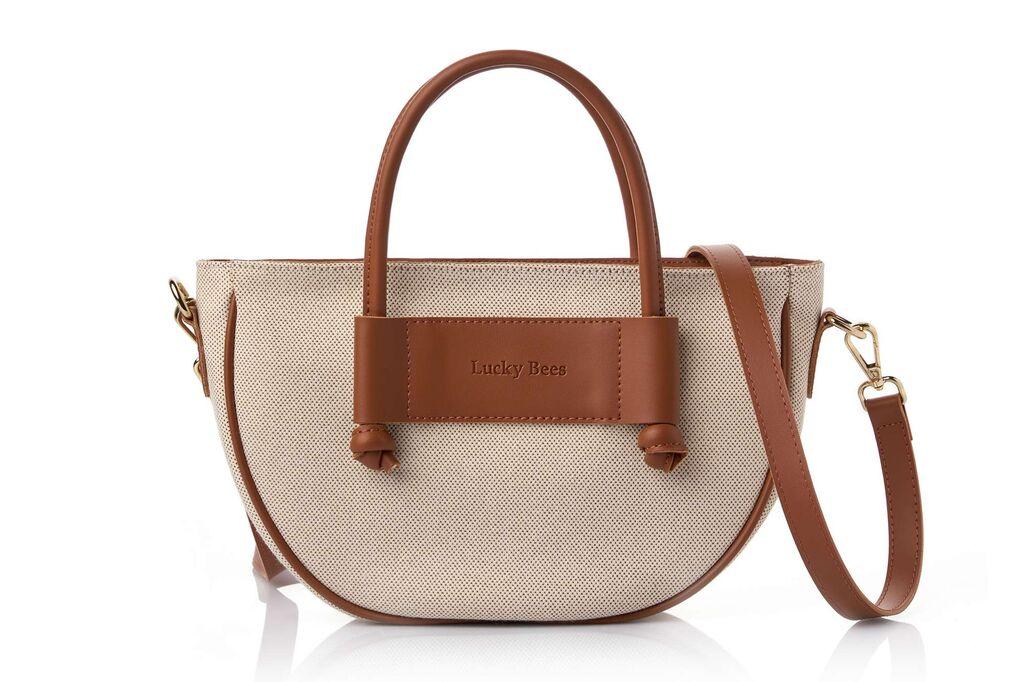 Ženska torba Lucky Bees Elin, krem ​​boje