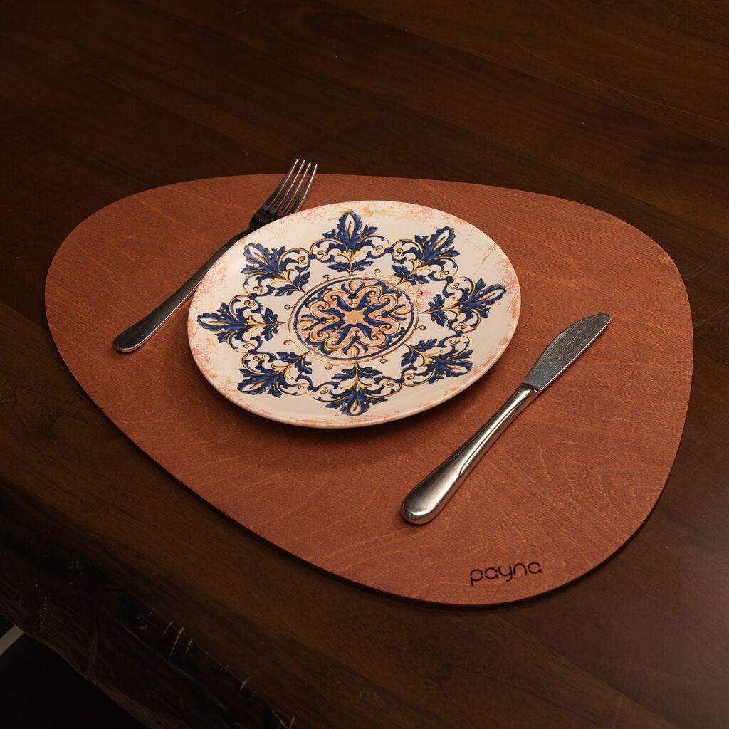 Hermia set podmetača u boji krušaka, 33x45cm, drveni, 6 dijelova, oker