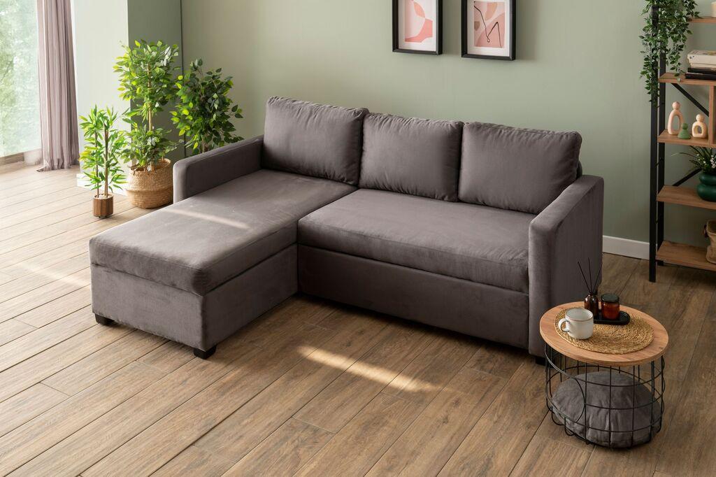 Atelier del Sofa Corner granitura Kado, siva