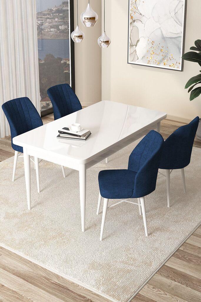 Hanah Home Set Trpezarijski sto i 4 stolice Arp, Tamnoplava