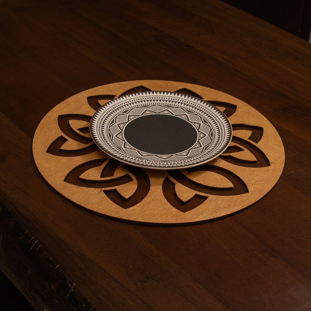 Hermia Lugh set podmetača, 36x36cm, drveni, 6 dijelova, smeđi